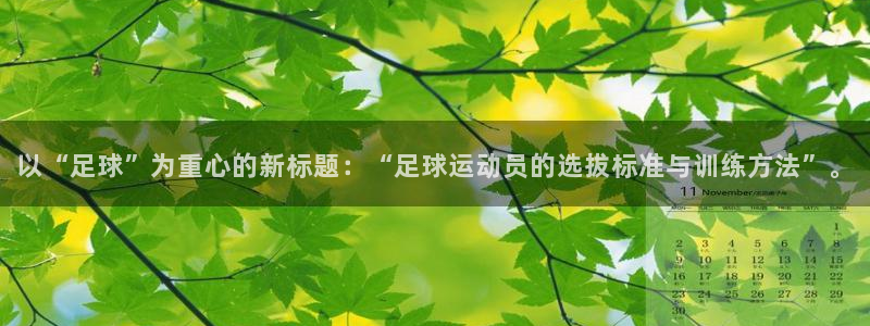 捷豹足球比赛即时分：以“足球”为重心的新标题：“足球运动员的选拔标准与训练方法”。